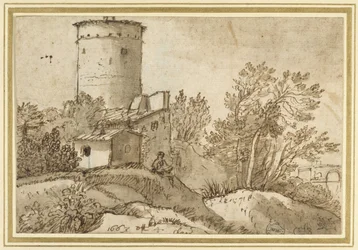 Bâtiments de ferme près du Tibre, 1663